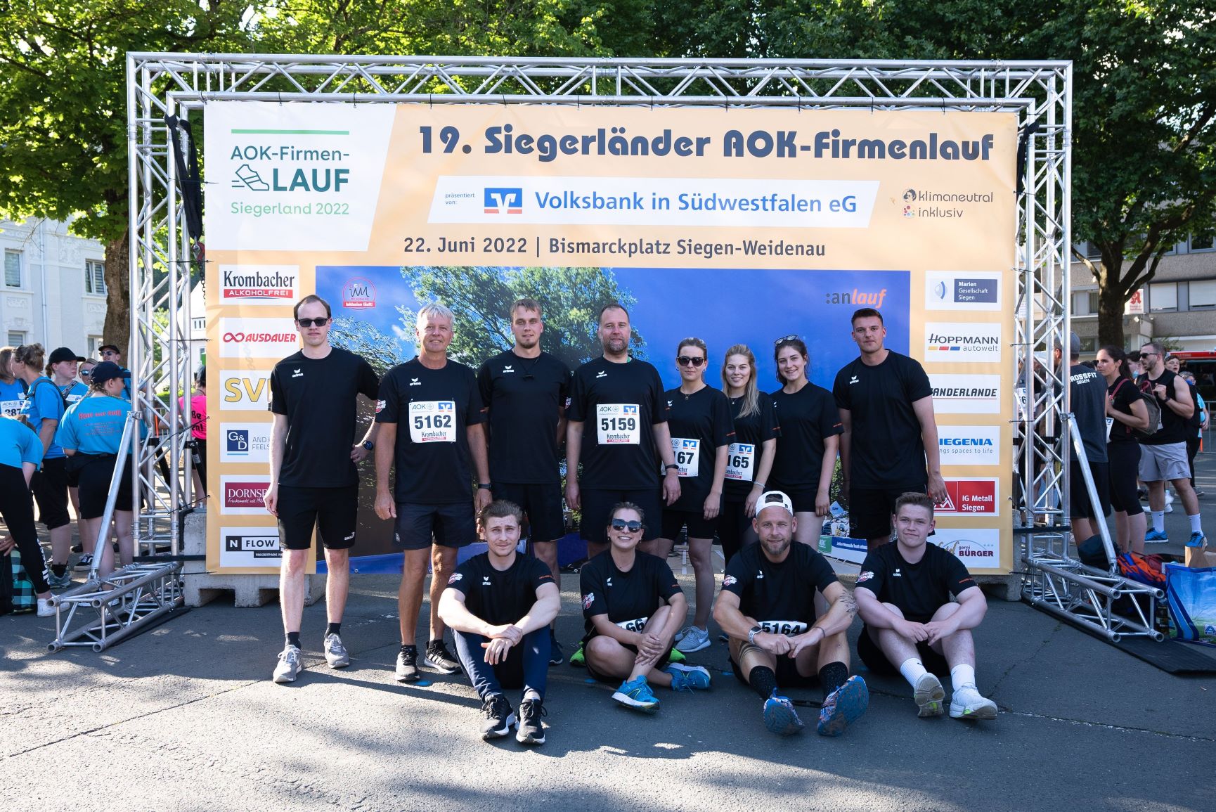Das Läufer-Team der Weber Gruppe am Siegerländer Firmenlauf