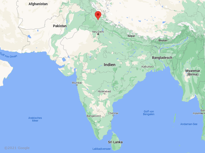 Himachal Pradesh auf der Landkarte